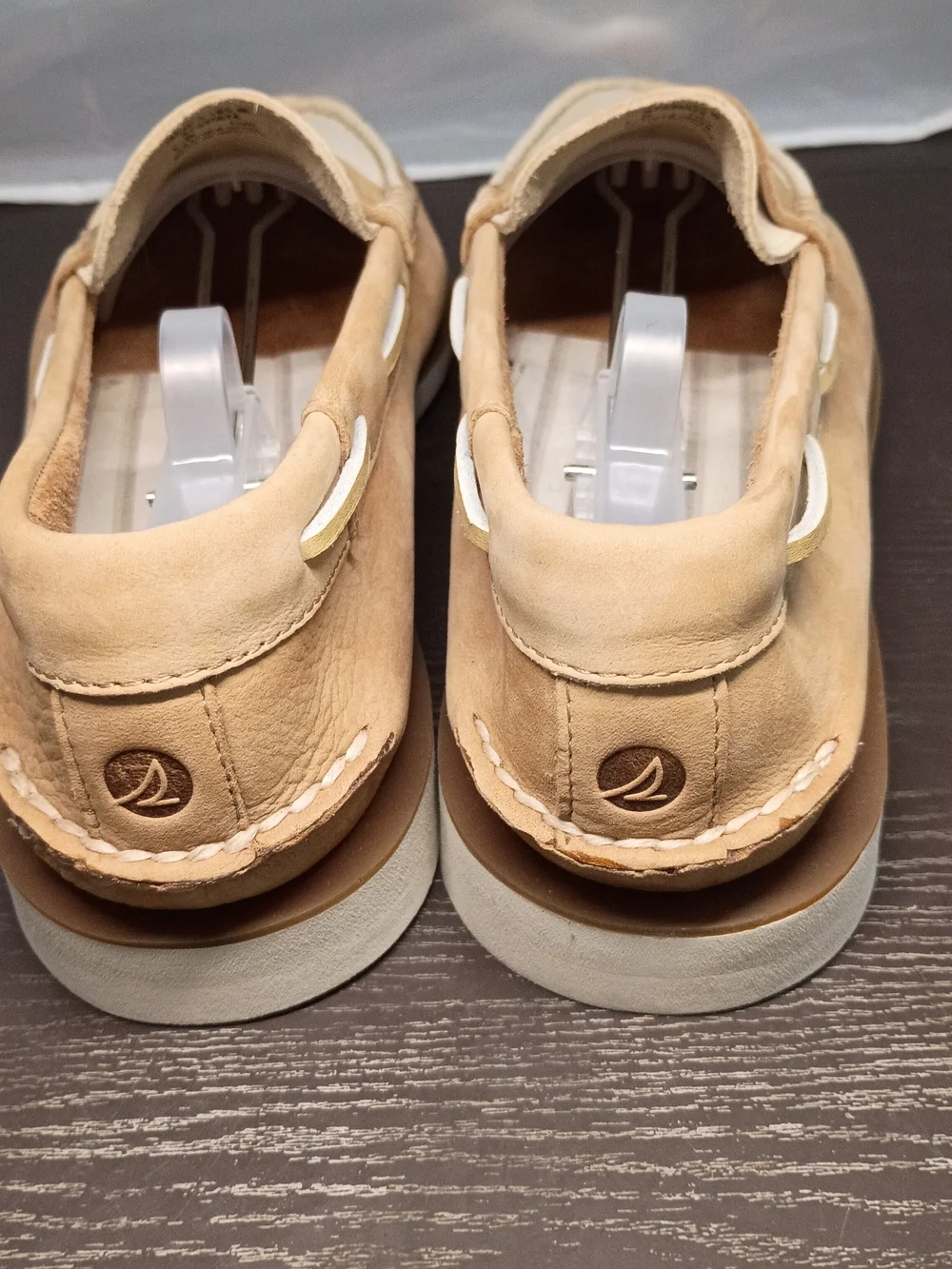 Sperry Two-Tone Cream and Tan Leather Penny Loafers. NEW Men's 10.5M